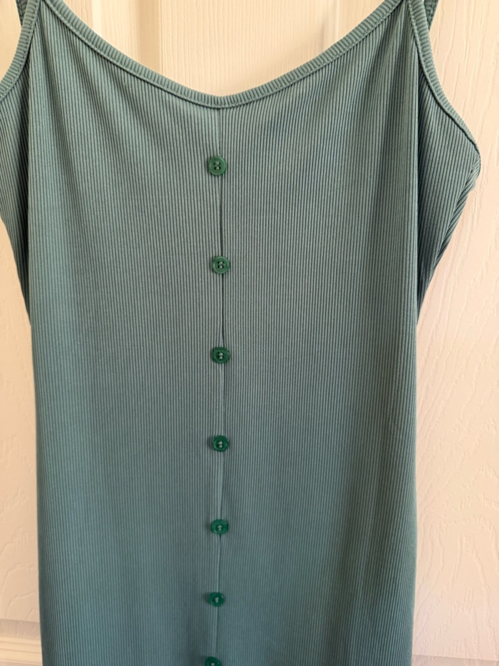 NEW Ribbed Button-Front Slit Midi Dress - Picture 4 of 5
